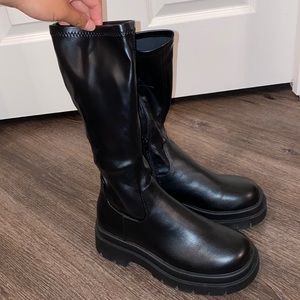 Forever 21 Black Chunky Boots